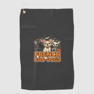 Serviette De Golf Chiens Boo français Halloween French Bulldog Desig