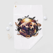 Serviette De Golf Chiens d'Halloween (En situation)