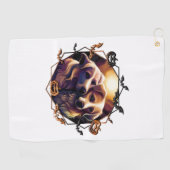 Serviette De Golf Chiens d'Halloween (Horizontal)