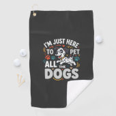 Serviette De Golf Chiens Drôles Amoureux Des Animaux Vector (En situation)