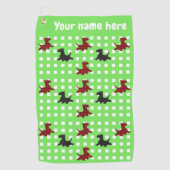 Serviette De Golf Chiens écossais (Devant)
