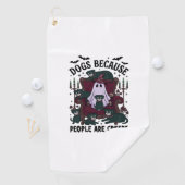 Serviette De Golf Chiens Parce que les Gens sont Flippants Haloween (En situation)