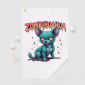 Serviette De Golf Chihuahua Chi Chichi Chiwawa Zombie Chien Hallowee (En situation)