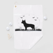 Serviette De Golf Chihuahua Chien - Halloween Moon Silhouette Classi (En situation)