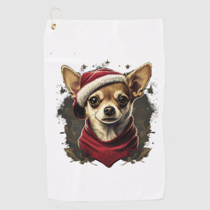 Serviette De Golf Chihuahua Joyeux Noël X-Mas Tree Cute