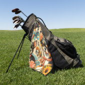 Serviette De Golf Chihuahua sans mer vintage (Vert)