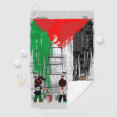 Serviette De Golf Children of Gaza Painting Palestine Flag (En situation)