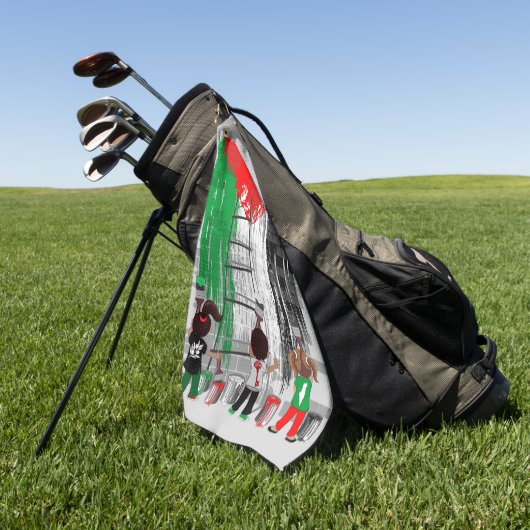 Serviette De Golf Children of Gaza Painting Palestine Flag (Vert)