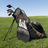 Serviette De Golf Chillin with My Snowmies Funny Ugly Christmas (Vert)