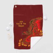 Serviette De Golf Chine Dragon, 2024 Année Du Dragon (En situation)