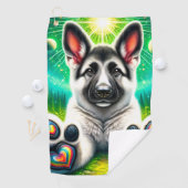 Serviette De Golf Chiot (En situation)