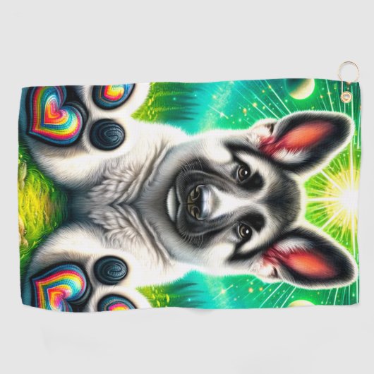 Serviette De Golf Chiot (Horizontal)