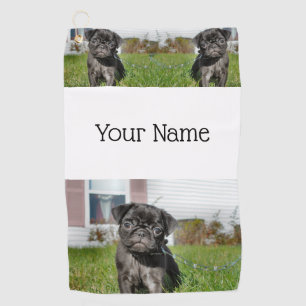 Serviette De Golf chiot de Carlin noir