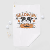 Serviette De Golf Chiot mignon en Citrouille - Illustration de chien (En situation)