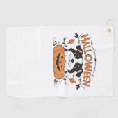 Serviette De Golf Chiot mignon en Citrouille - Illustration de chien (Horizontal)