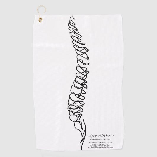 Serviette De Golf Chiropractor Chiropractic Spine Wellness Chiro (Devant)