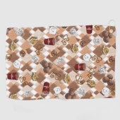 Serviette de golf Chocolat chaud guimauve (Horizontal)