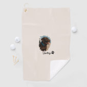 Serviette De Golf Chocolat mignon Labrador Chien - Bailey | Cadeau p (En situation)