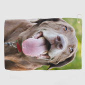Serviette De Golf Chocolate Labrador Dog (Horizontal)
