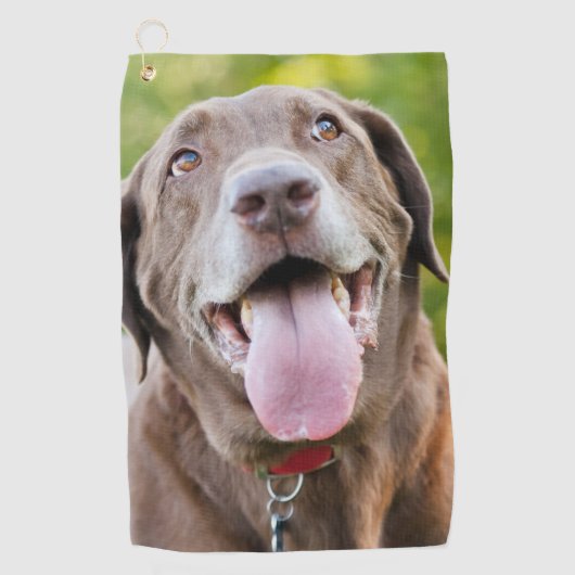Serviette De Golf Chocolate Labrador Dog (Devant)