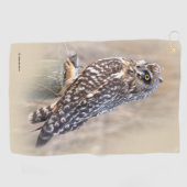 Serviette De Golf Chouette à courte portée avec trou dans les marais (Horizontal)