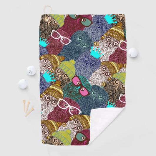 Serviette De Golf Chouette dans la couronne (En situation)