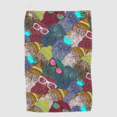 Serviette De Golf Chouette dans la couronne (Devant)