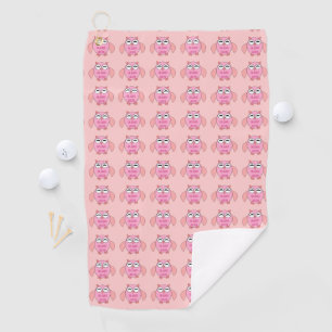 Serviette De Golf Chouette de message d'amour mignonne