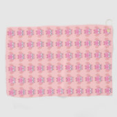 Serviette De Golf Chouette de message d'amour mignonne (Horizontal)