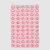 Serviette De Golf Chouette de message d'amour mignonne (Devant)