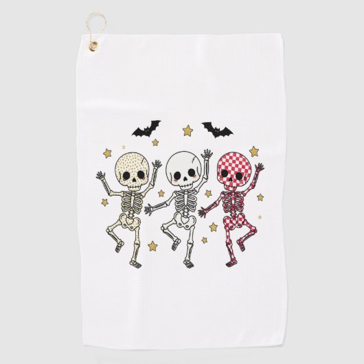 Serviette De Golf Chouette poupée d'Halloween mignonne (Devant)