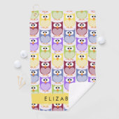 Serviette De Golf Chouettes mignonnes, Chouette Motif, Chouettes col (En situation)