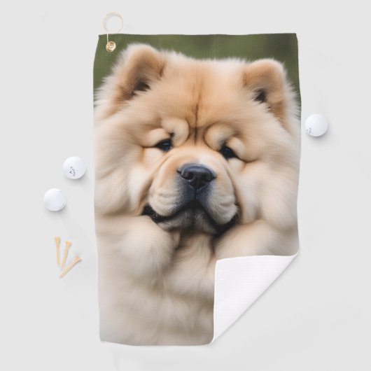 Serviette De Golf Chow Chow (En situation)