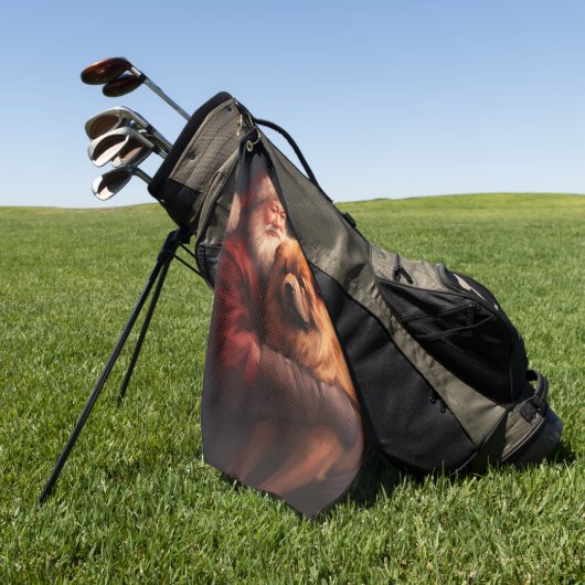 Serviette De Golf Chow Chow avec Noël Festif du Père Noël (Vert)