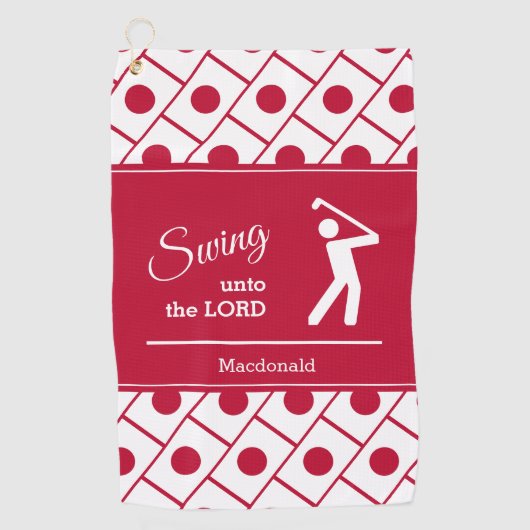 Serviette De Golf Chrétien sur mesure JAPON (Devant)