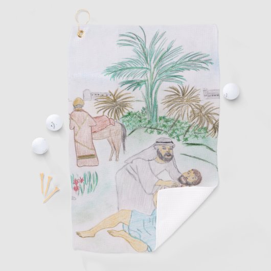 Serviette De Golf Christian Artwork Le bon samaritain (En situation)