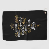 Serviette De Golf Christian Christmas Tree Family Holiday Church (Horizontal)