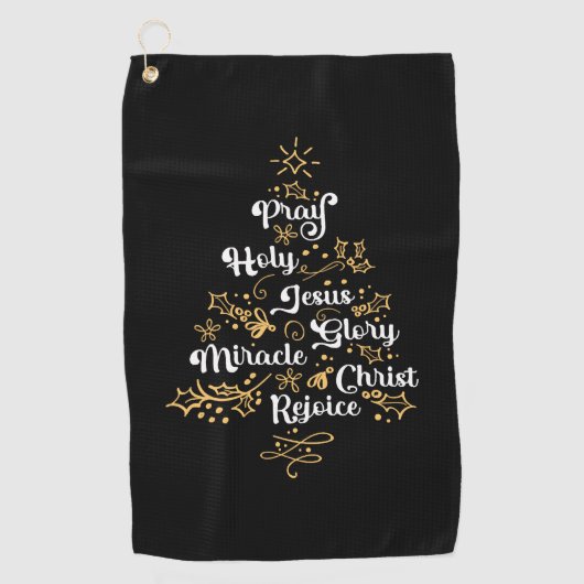 Serviette De Golf Christian Christmas Tree Family Holiday Church (Devant)