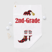 Serviette De Golf Christmas 2nd Grade Treize Teacher Student Cute (En situation)