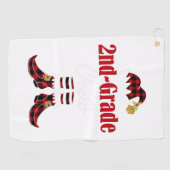 Serviette De Golf Christmas 2nd Grade Treize Teacher Student Cute (Horizontal)