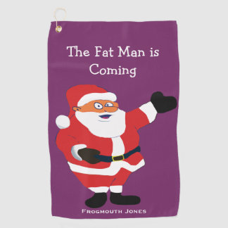 Serviette De Golf Christmas Fat Man Père Noël Office Humor Funny Pla