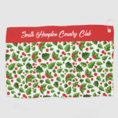 Serviette De Golf Christmas Holiday Golf Towne Custom Club Nom (Horizontal)