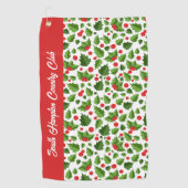 Serviette De Golf Christmas Holiday Golf Towne Custom Club Nom (Devant)