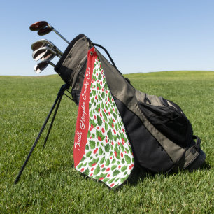 Serviette De Golf Christmas Holiday Golf Towne Custom Club Nom