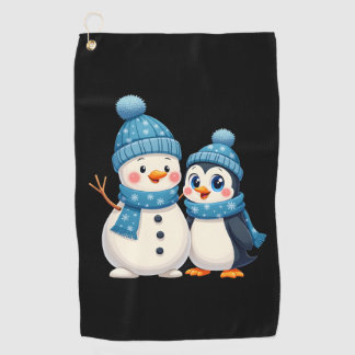 Serviette De Golf Christmas Merry Christmas For Gift Penguin Snowman