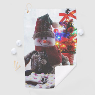 SERVIETTE DE GOLF CHRISTMAS SNOWMAN