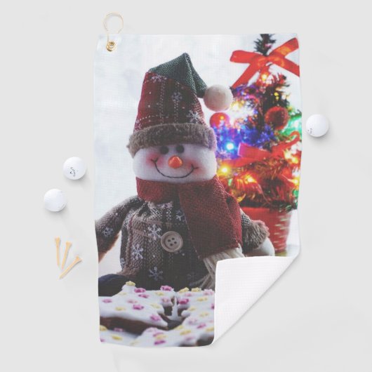SERVIETTE DE GOLF CHRISTMAS SNOWMAN (En situation)