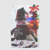 SERVIETTE DE GOLF CHRISTMAS SNOWMAN (Devant)