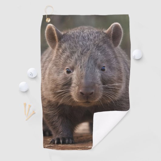 Serviette De Golf Chubby The Australian Wombat, (En situation)