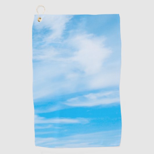 Serviette De Golf Ciel bleu bleu personnalisé Nuages blancs Élégant  (Devant)